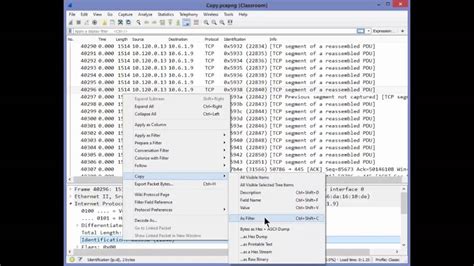 wireshark lost packets